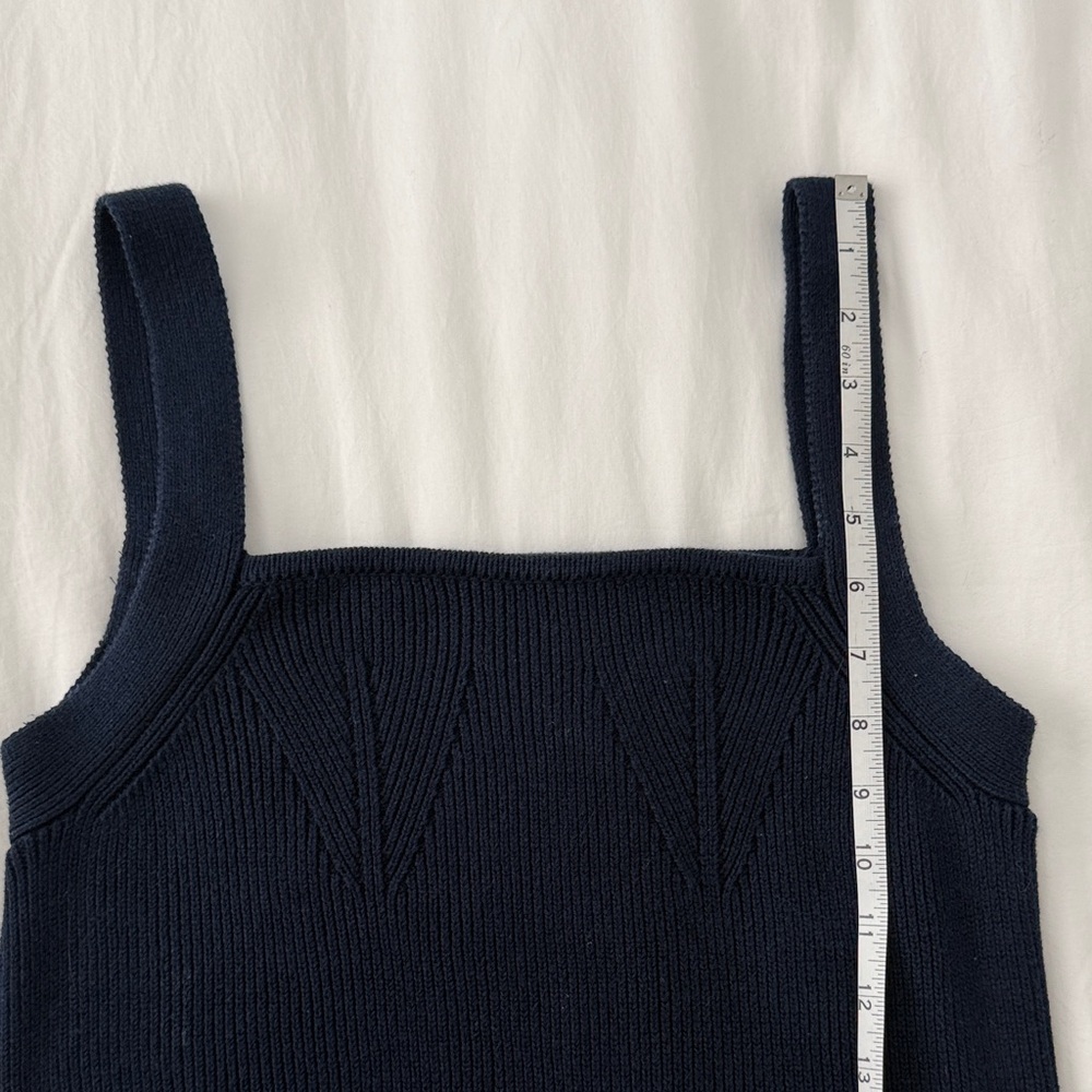 ASOS Maternity Navy Ribbed Midi Dress - Picture 13 of 14